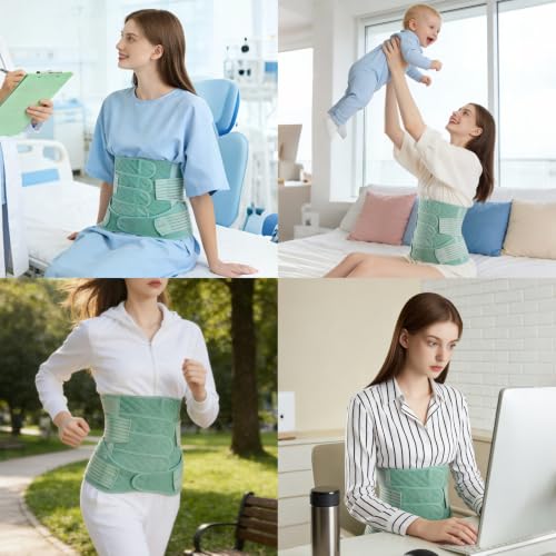 Postpartum Belly Band for Pregnant Women C Section Recovery Must Haves Belly Belt Stomach Binder Abdominal Compression - size: X-Large