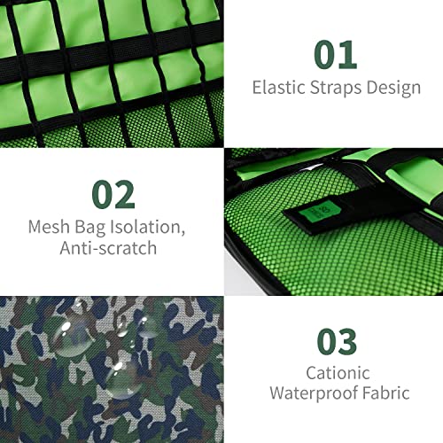 Lcsmaokin Electronics Travel Organizer,Portable Waterproof Electronic Travel Storage Bag for Small Charging Cord Storage,Charger,SD Card etc,for Travel,Business -Camouflage Green - color: C-Camouflage, size: Single Layer