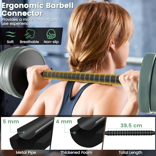 GYMAX Adjustable Dumbbell Set, 4 in 1 Free Weight Set with Connector, 92/47 LBS Used As Dumbbells, Barbells, Kettlebells, Push up Stands, Weight Lifting Training Equipment for Home Gym Workout Exercise - color: 92 LBS
