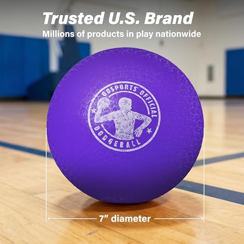 GoSports Inflatable Dodgeballs - Choose 5 Inch or 7 Inch No Sting Balls - Set of 6 Includes Ball Pump & Mesh Bag - color: 7" Balls 6 Pack - Multicolor