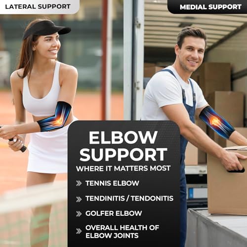 DR. BRACE® Elite Elbow Brace Support with Removable Strap for Women & Men, Pain Relief for Tendonitis, Arthritis, Golfer's & Tennis Elbow Treatment, Elbow Sleeve for Workouts Weightlifting (Black, X-Large) - color: Black, size: X-Large