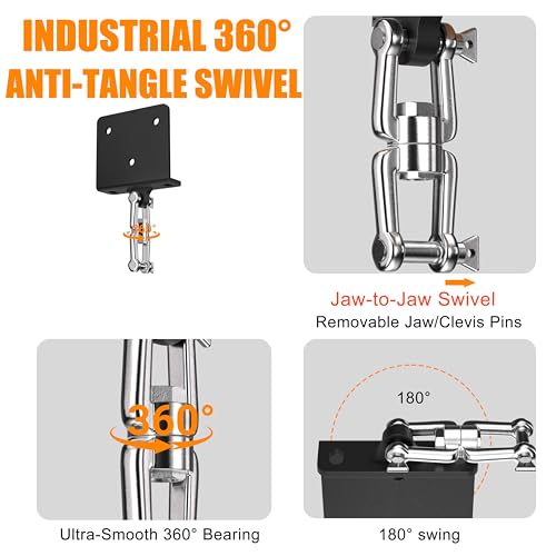 Punching Bag Hanger, 900 LBS Heavy Bag Wall Mount & Ceiling Hanger with 360° Swivel, Thick Steel Boxing Mount for MMA, Muay Thai & Home Gym (Multiple Mounting Options) - color: Ceiling - L-Shape Joist