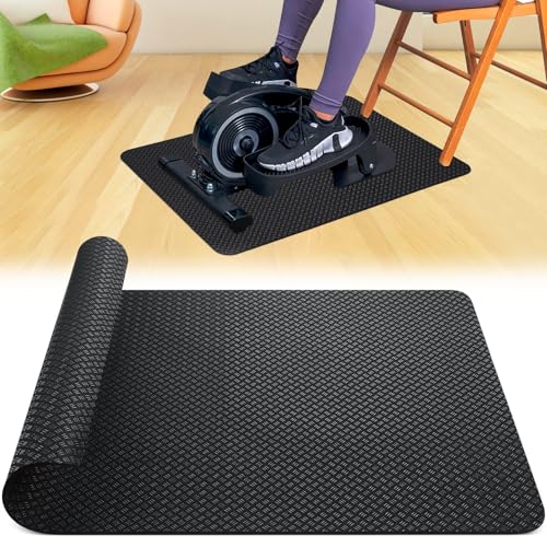 TOBWOLF Non-Slip Workout Mat for Ellipse Leg Exerciser, Ellipse Machine Mat, Exercise Mat for Under Desk Ellipticals, Suitable for Electric Seated Foot Pedal Exerciser, Stability & Floor Protection - color: Double-Sided Non-Slip