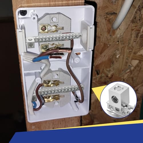 Relaxweex 2 Set Ground Bar Kit with 12 Terminal Positions and Ground Lug Bar Aluminum Grounding Lugs for Electrical Connections - size: 12 Terminal Positions