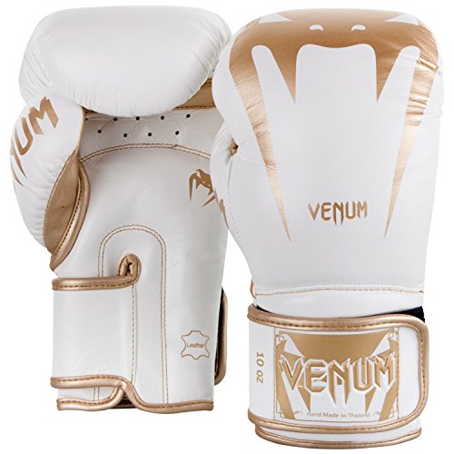 Venum Giant 3.0 Boxing Gloves - Nappa Leather - color: White/Gold, size: 14 oz