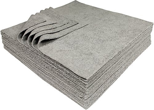 Ultra-Cut Absorbent Microfiber Towels, Silver-Embedded, Lint & Scratch-Free, for Home, Lab, & Dairy Industry Use, 12x12 Inches 25-Pack