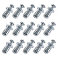 Molain 15 Pack Hollow Metal Cavity Fixing Hollow Door Anchor, M4 Nuts for 0-5mm Door Extra Short Hollow Wall Anchors Aluminium cladding Sheet Steel, Iron Sheet
