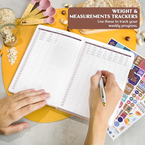 Legend Wellness Planner & Food Journal – Daily Diet & Health Journal with Weight Loss, Measurement & Exercise Trackers – Lifestyle & Nutrition Diary – Lasts 6 Months, A5 size – Rose Gold - color: Rose Gold Debossed, size: A5 (5.8” x 8.3”)