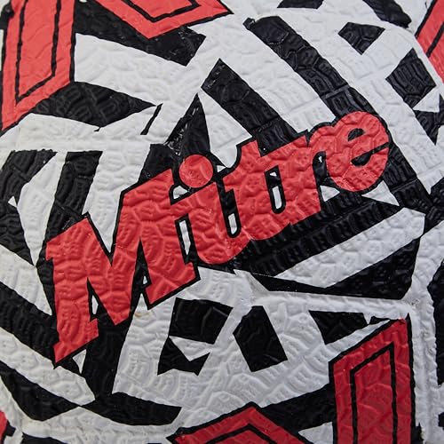 Mitre Recreation Soccer Ball - color: Street Soccer - White/Black/Red, size: 5