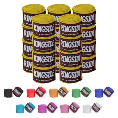 RingsideBoxing Handwraps - color: Gold, size: 10 Pairs