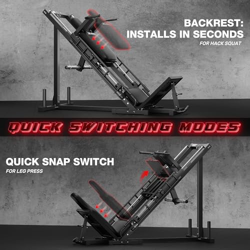 JELENS Leg Press Hack Squat Machine, Leg Machine for Home Gym with Linear Bearing, L11 Professional Adjustable Leg Exercise Machine, Lower Body Workout - color: Black, size: L11