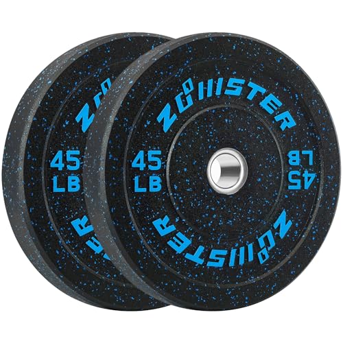 2-inch Bumper Weight Plate Olympic Plate Hi-Temp Bumper Weight Plate with Steel Insert Strength Training Weight Lifting Plate-ODOR-FREE | NOISE-REDUCING | ABSORB IMPACT - size: 90LB Bumper Weight Plate Set