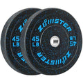 2-inch Bumper Weight Plate Olympic Plate Hi-Temp Bumper Weight Plate with Steel Insert Strength Training Weight Lifting Plate-ODOR-FREE | NOISE-REDUCING | ABSORB IMPACT - size: 90LB Bumper Weight Plate Set