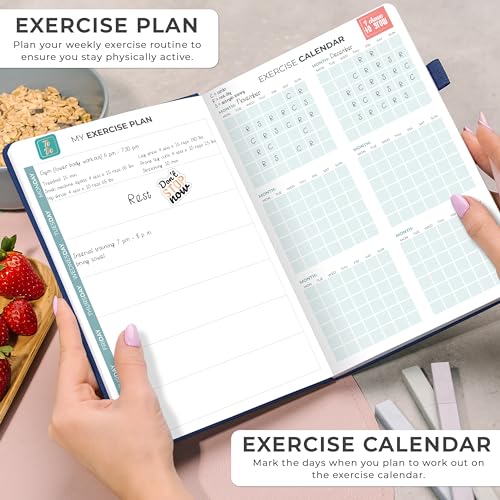 Clever Fox Weekly Meal Planner - Weekly & Daily Meal Prep Journal with Shopping and Grocery Lists for Menu Planning, Healthy Diet & Weight Loss Tracking, Lasts 1 Year, Undated, A5 - Mystic Blue - color: Mystic Blue