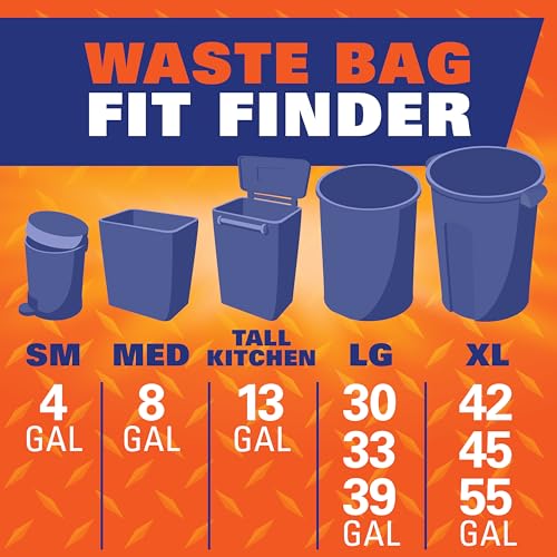 Hefty Strong Large Trash Bags, Black, 30 Gallon, 28 Count - size: 28 Count (Pack of 1)