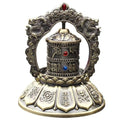 Solar-Powered Car Spinning Prayer Wheel - Silent Tibetan Buddhist Prayer Wheel Featuring Om Mani Padme Hum for Meditation and Yoga