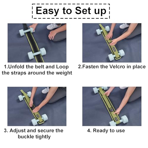 Hip Thrust Belt for Dumbbells,Booty Belt for Hip Thrust Slip-Resistant Padding - color: Green