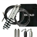 DIY Adjustable Weight Jump Rope (0.4LB /1/2LB/0.7LB /0.8LB) Interchangeable 2mm & 5mm Cable for CrossFit, Double Unders, HIIT Workouts - Fast Clamp System, 10ft Adjustable - color: Silver
