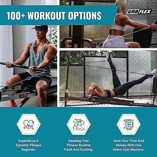 GR8FLEX Performance Gym for Total Over 100 Exercises, Multi-Functional Workout Machine, High Performance Strength Training, Cardio, and Full Body Fitness Equipment for Home Use - style: Military Model
