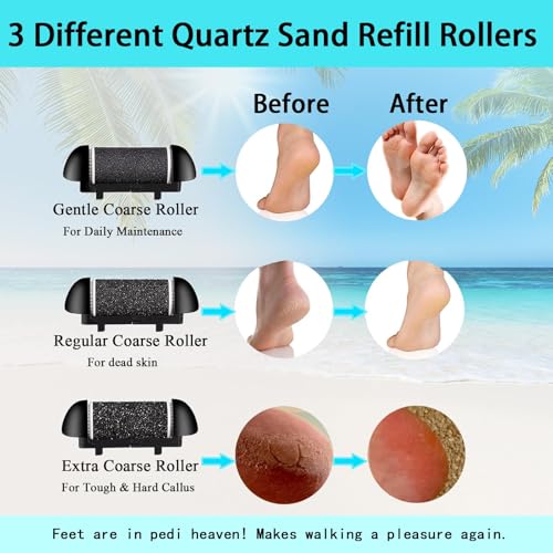 Callus Remover for Feet, 13-in-1 Professional Pedicure Tools Foot Care Kit, Foot Scrubber Electric Feet File Pedi for Hard Cracked Dry Dead Skin, 3 Rollers, 2 Speed, Battery Display (Black) - style: Black