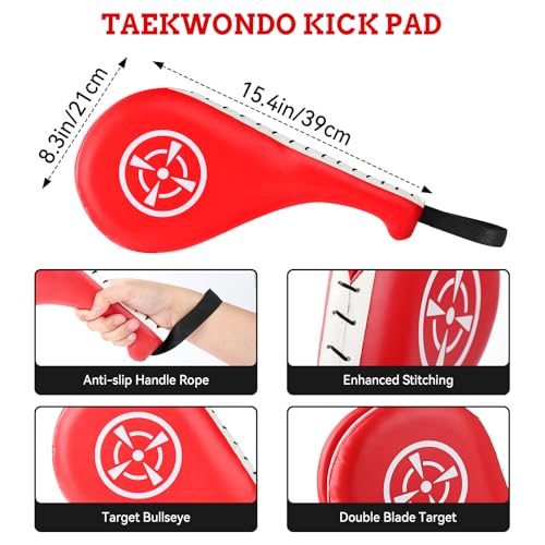 Punching Mitts Kick Pack Set, Boxing Pads Curved Focus Punching Mitts Kickboxing Striking Target Pads for Kids Men Women, Martial Arts Training Equipment for Boxing Taekwondo Karate Muay Thai - style: 3 in 1 Boxing Equipment Kit