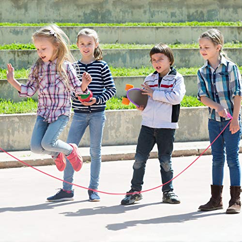 Elcoho 24 Pack Colorful Kids Jump Rope Set Adjustable Plastic Kids Jump Rope Skipping Rope Outdoor Jump Ropes Great Party Favor