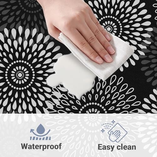 LuxStep Kitchen Mat Waterproof Kitchen Rugs for Floor Cushioned Anti-Fatigue Mat Non-Slip Standing Desk Mat Comfort Floor Mats for House Sink Office 17.3" x 28" Black - color: Black, size: 28"L x 17.3"W x 0.5"Th