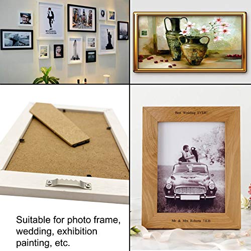 50 Pack Small Sawtooth Picture Hangers Steel Picture Hangers Picture Frames Hangers with Screws Picture Hang Solutions, for Hanging Clock Paintings Artwork Picture Frame Hook Photos (Silver) - color: Small Silver -50 Pack