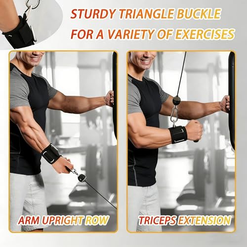 2-Pack Adjustable Fitness Wristbands – Anti-Slip Heavy-Duty Straps for Cable Machines, Weightlifting, Pull-Ups, Gym & Home Strength Training