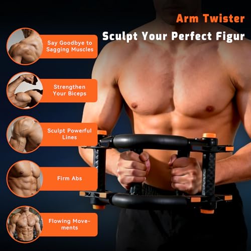Twister Arm Trainer with Push-Up Grips, Adjustable Resistance (20-90LB), Unisex Chest Workout Equipment, Spring Resistance Exerciser for Muscle Building & Shaping - size: 40-90lbs