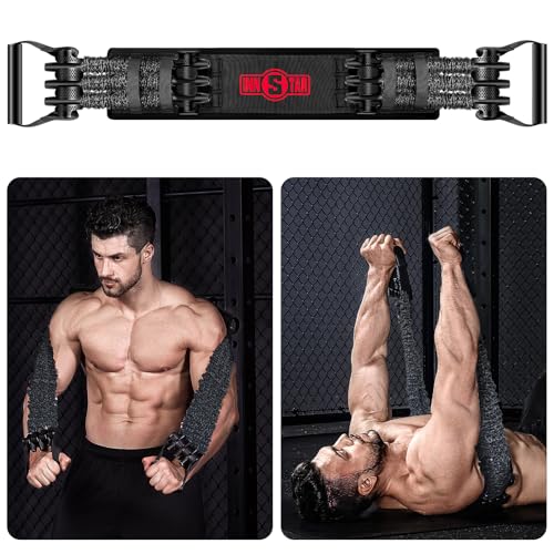 Innstar Multi-Function Resistance Bands for Working Out, Push Up Exercise Bands Resistance Bands Set for Bench Press Gym Equipment, Home Workout, Travel Portabl - color: Black 198LBS