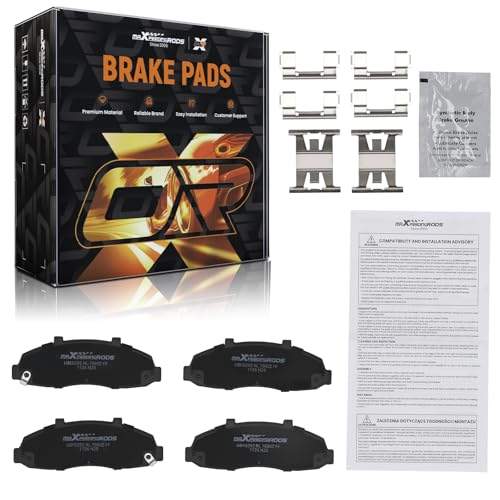 maXpeedingrods P-679 D679 P679 NAO Ceramic Front Brake Pad Set for Ford F-150 (4.2L 4.6L 5.4L) 1997-2004, Heritage 2004, for Lincoln Blackwood 2002 - size: P-679