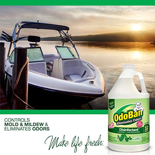 OdoBan Disinfectant Concentrate and Odor Eliminator, 4 Gallons, Original Eucalyptus Scent - size: 128 Fl Oz (Pack of 4)