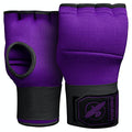 Hayabusa Quick Gel Hand Wrap Boxing Gloves | Slip-On Design, Padded Knuckle Protection, Hook and Loop Closure, Muay Thai Kickboxing, Men and Women, Sparring - color: Purple/Black, size: Medium