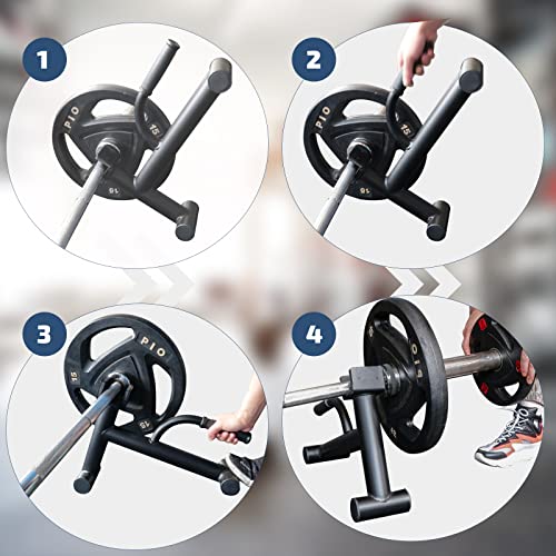 Deadlift Jack Barbell Stand,Barbell Stand for Weight Training Home Gym Easily Unload and Load 600lbs Barbell Plates for Deadlift Exercise - size: 2 PCS