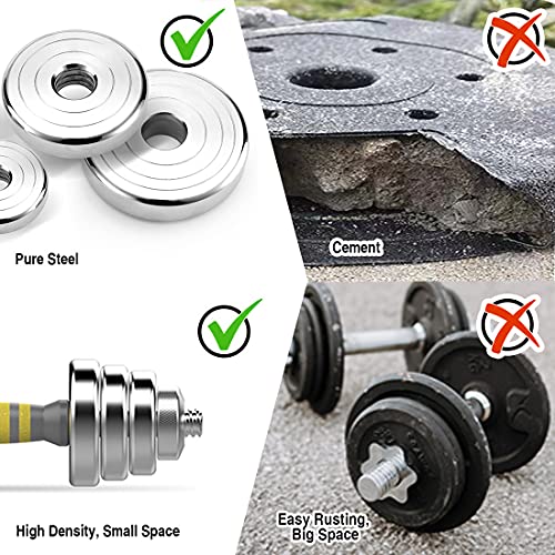 PHOEROS Adjustable Dumbbell Set - 44/66/88 LBS weights set, Dumbbell Barbell 3 in 1, Steel Dumbbells Pair with Connecting Rod for Adults Women Men Fitness Workout, Home Gym Exercise Training Equipment - color: 44lbs