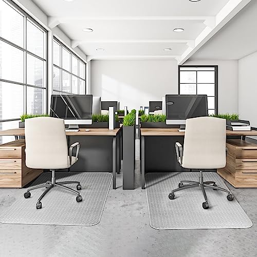 Office Chair Mat for Carpets, Clear Computer Desk Chair Mat for Low Carpeted Floors, Thick and Sturdy Carpet Protector, Easy Glide and Flat Without Curling (30" x 48" Rectangle) - size: 48" X 30" Rectangle