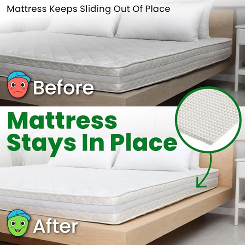 ECOHomes Non Slip Mattress Gripper Pad to Prevent Sliding (Queen) | Stop Mattress, Keep Topper from Sliding, Anti Slip, Grip Pads Holder Stop Couch Cushion, Sofa Cushions, Patio & Furniture - size: Queen