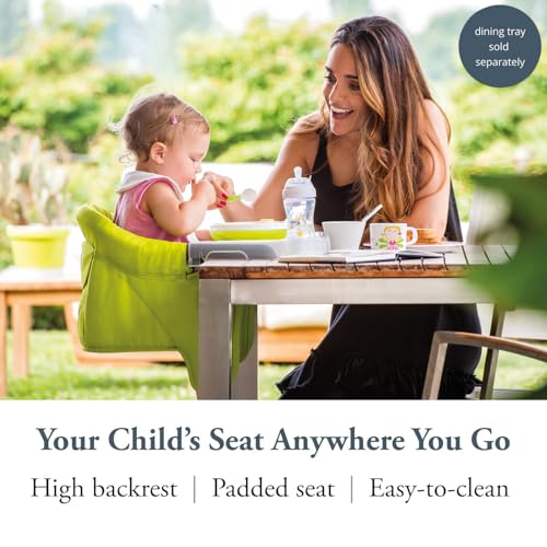 Inglesina Fast Table Chair, Lime - Portable Baby High Chair - for Babies & Toddlers up to 37 lbs - Collapsible Design - Fits Tables 0.8'' to 3.5'' Thick - Compact & Easy to Use - Travel Bag Included - color: Lime, style: Chair