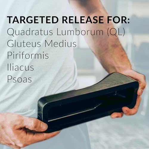 QL Claw Massage Tool for Back Pain Relief – Lower Back Massager & Trigger Point Massage Tool for Back, Hip & Glutes – Portable Manual Muscle Release Device - color: Black