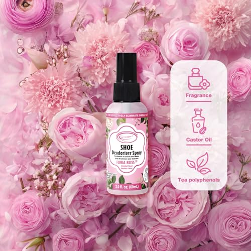 Air Jungles Shoe Deodorizer Spray 2 Oz 2-Pack, Flora Bliss Odor Eliminator | Travel Size, Up To 300 Sprays Each, Smell Remover Footwear Freshener For Sneaker, Boot, Locker & Gym Bag