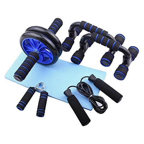 Sethruki Ab Roller Kit, 5-in-1 with Knee Pads, Push-Up Bars & Jump Rope | Stainless Steel, Non-slip TPR, Floor Safe, Home Gym Equipment Suitable for Physical Training
