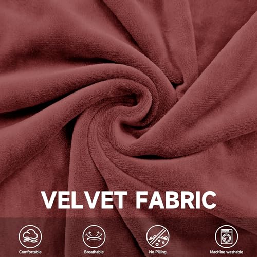 Velvet Wingback Dining Chair Cover Soft Stretch Accent Chair Cover Slipcover Thick Plush Wing Back Chairs Covers Furniture Protect Washable Chairs Protector Covers for Dining Room (Wine, 2) - color: Wine