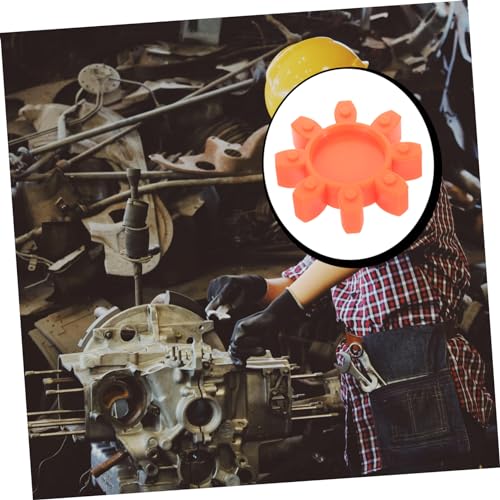HEALLILY Rubber Plum Shape Coupling Pad Flexible Jaw Coupling Connector Mat for Vibration Reduction Easy Installation Replacement Practical Enhance Equipment Stability
