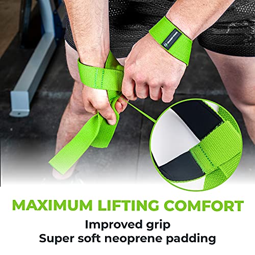 Gradient Fitness Lifting Straps | Wrist Straps for Weightlifting, Deadlift Straps, Lifting Straps for Weightlifting, Straps for Weight Lifting, Weight Lifting Straps for Men/Women, Gym Lifting Grips - color: Green
