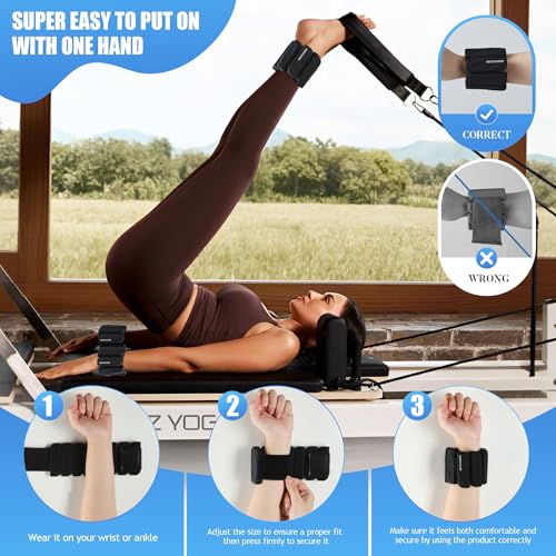 BECOJADDE Ankle Weights Set of 2 (1 lb/2 lb Each) for Women Men Adjustable Wrist Bracelet for Home Gym Weighted Bangles Wristbands Leg Arm Weights for Walking Swimming Running Pilates Yoga Gym - color: Black, size: 2 Lb Pair (1 Lb Each)