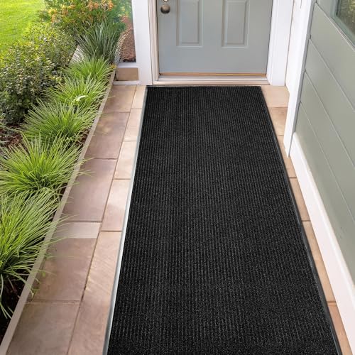 MaxMat® Commercial Grade Entry Mat, 3 x 10 Feet, Black, MXM-RIB0310BK | Heavy Duty, Large Sizes, Indoor/Outdoor, Waterproof, Low-Profile - color: Black, size: 3 x 10 feet