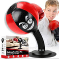Desktop Punching Bag - Stress Relief, Suction Cup Design for Office Table and Counters, Heavy Duty Stress Relief Ball, Fun Gifts Suitable for All Ages - color: Black Red
