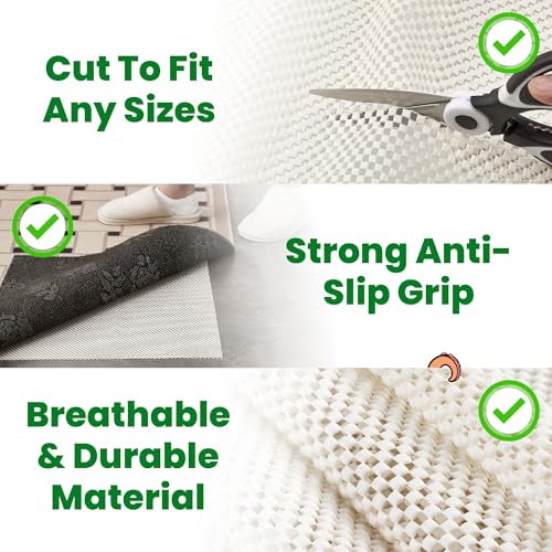 ECOHomes Non Slip Couch Cushion Grip Pad (Loveseat 22" By 47") | Keep Sofa Cushions from Sliding, Couch Cushion Pads, Anti Slip, Sofa & Patio Grips, Mattress Gripper Stopper, Prevent Sliding - size: Loveseat (22" By 47")