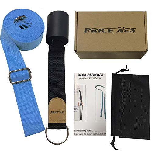Door Flexibility & Stretching Leg Strap - Great for Ballet Cheer Dance Gymnastics or ANY Sport Leg Stretcher Door Flexibility Trainer Premium stretching equipment - color: Light Blue
